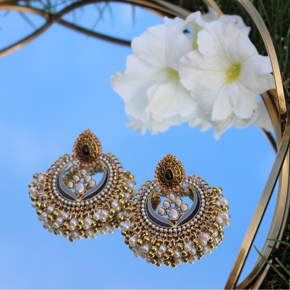 Indian Beaded Earrings - Picture 1 of 2